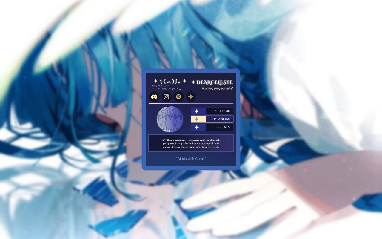 Carrd profile picture for @illustrate